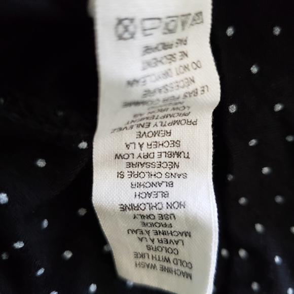 Free People Black Dot Sleeveless Dress Knit Waist - Picture 8 of 10